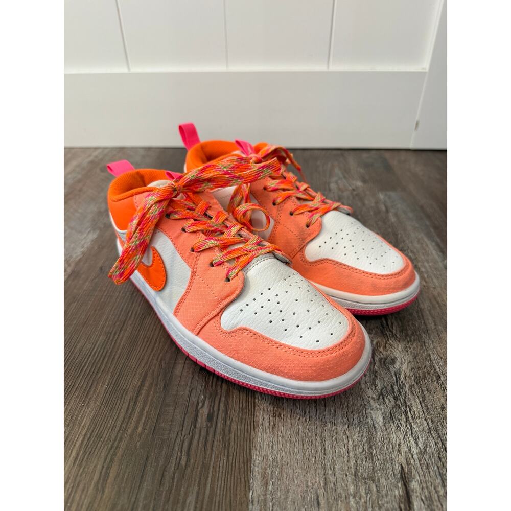 Nike Air Jordan 1 Low Orange and pink Retro size women’s 8 GUC
